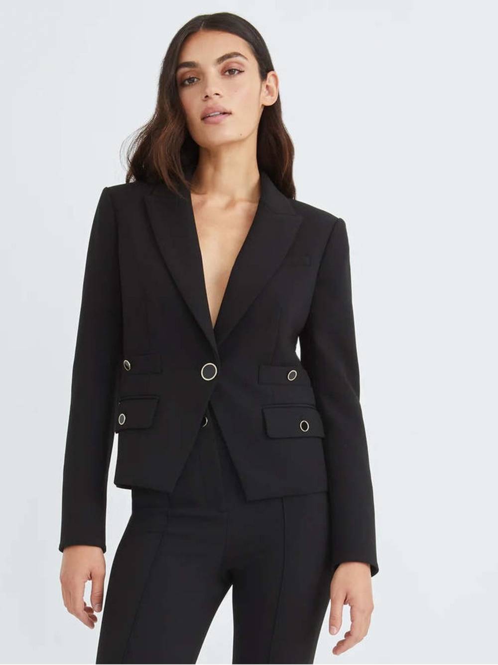 VERONICA BEARD ROYA DICKEY JACKET BLAZER - BLACK